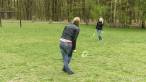 Badminton in park