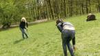 Badminton in park