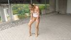 Wet pantyhose