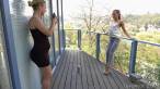 Posing on the terrace